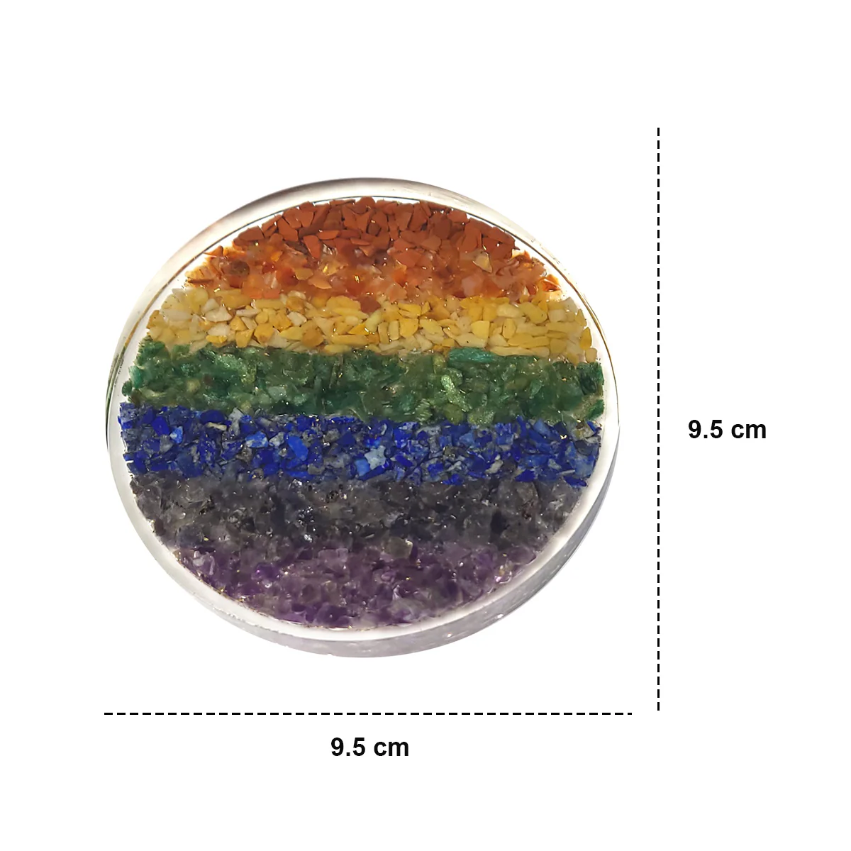 7 Chakra Crystal Coaster Pair - Image 3