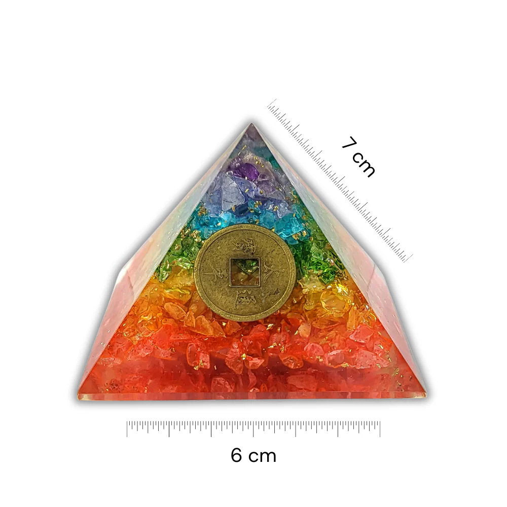7 Chakra Healing Pyramid | Crystal Energy Pyramid - Image 6