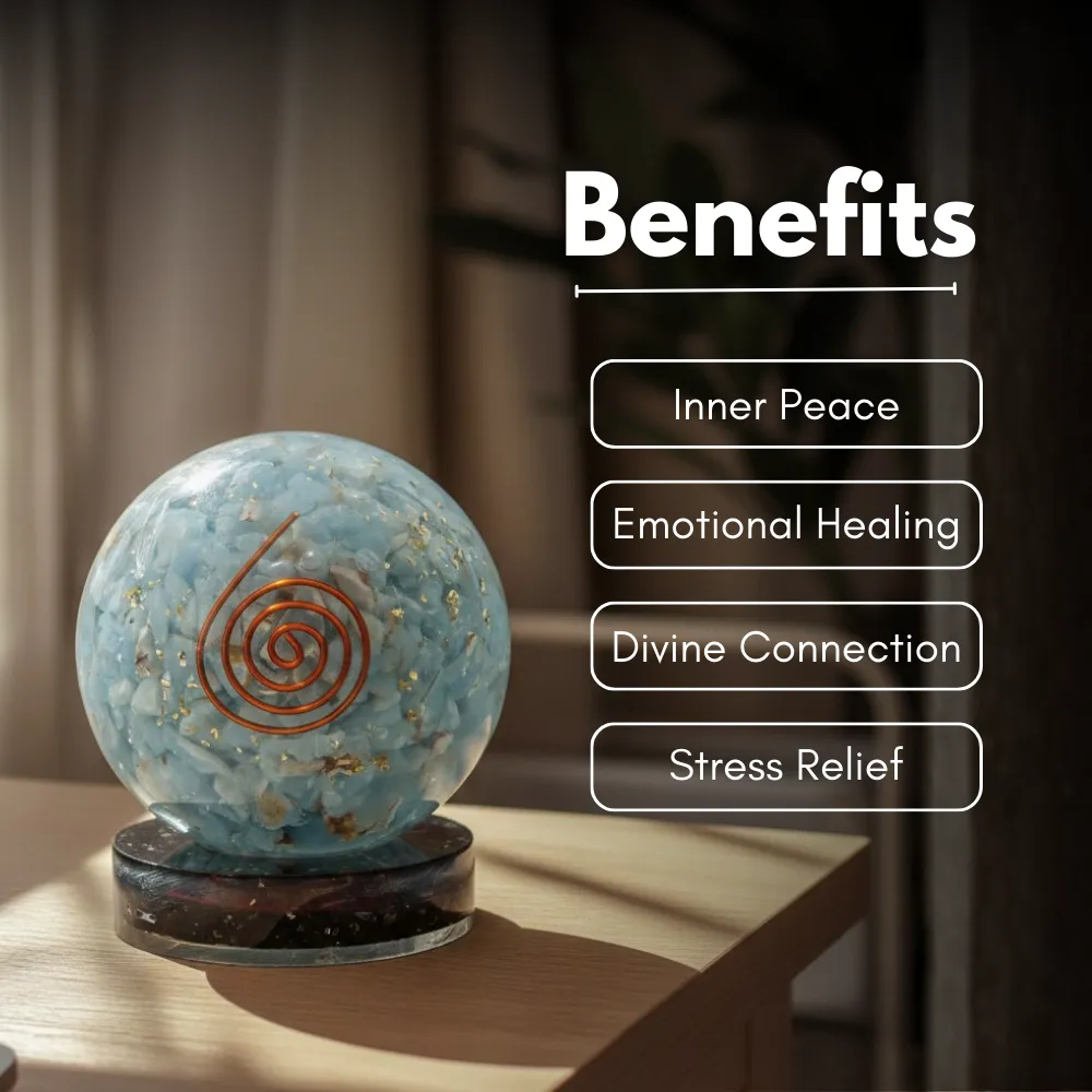 Angelite Orgone Ball - Image 5