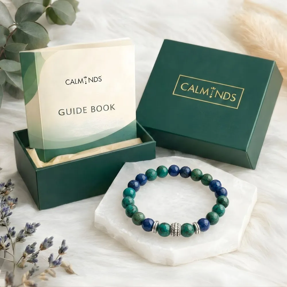 Azurite Crystal Bracelet For Focus & Clarity - (8mm) - Image 2