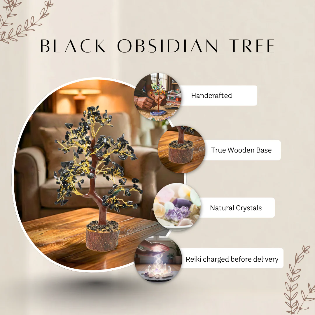 Black Obsidian Crystal Tree - Image 5