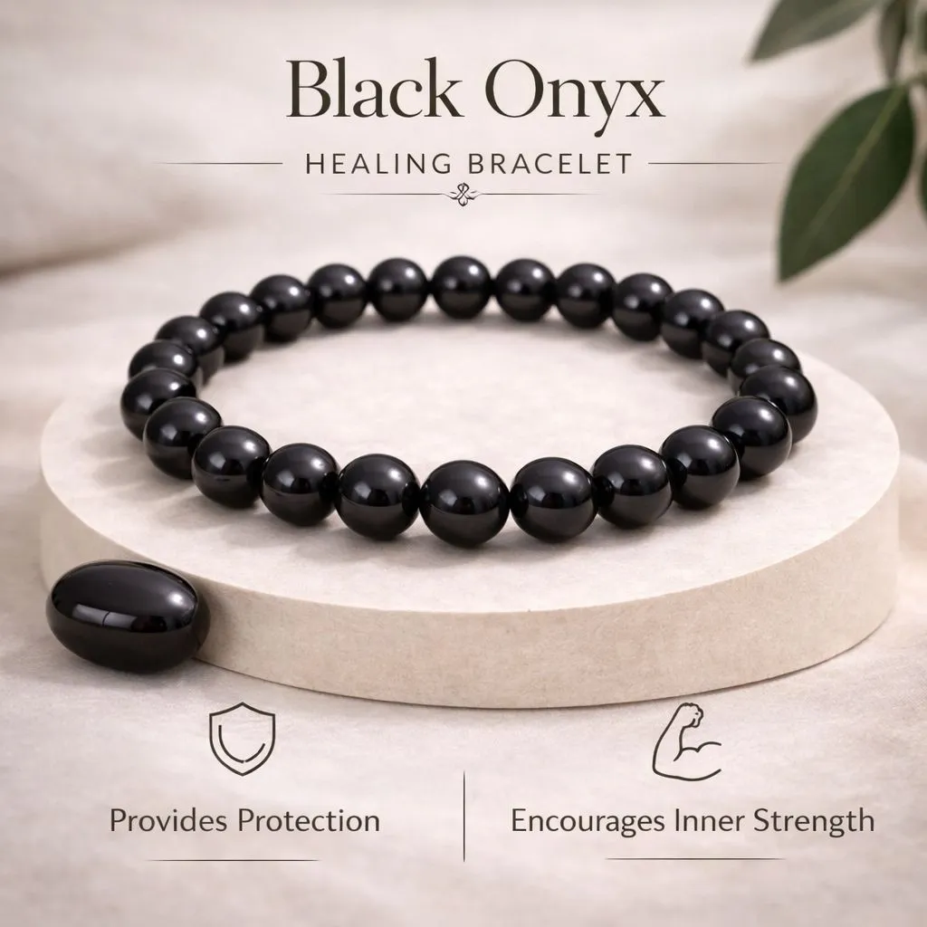Black Onyx Crystal Bracelet - Image 3