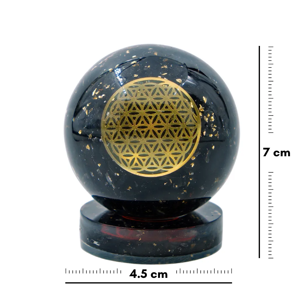 Black Tourmaline Orgone Ball - Image 4