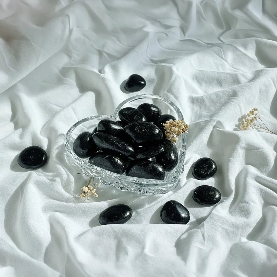 Black Tourmaline Tumbles (Set of 5) - AAA high Grade Quality - Image 3