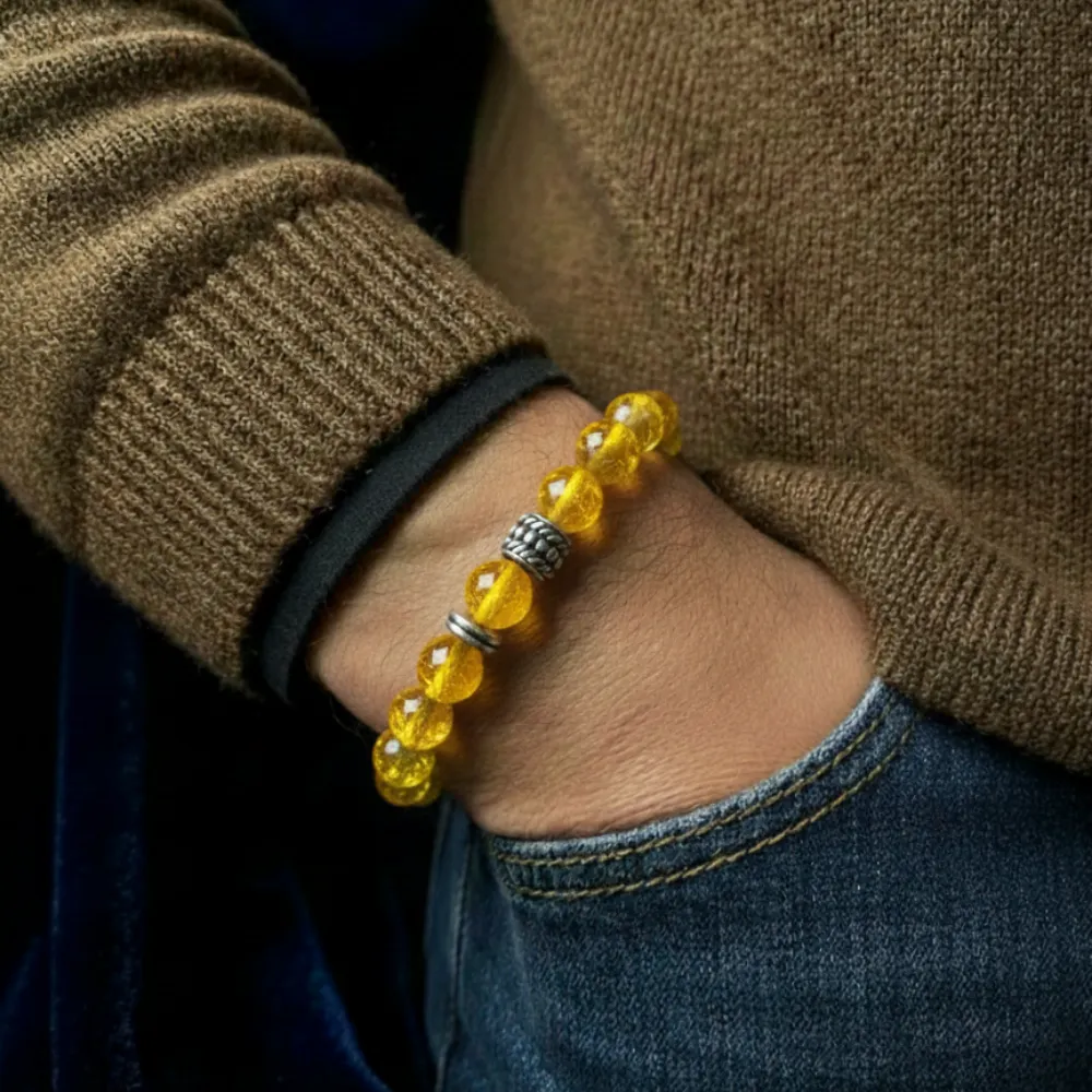 Citrine Crystal Bracelet For Success & New Opportunities - (8mm) - Image 4