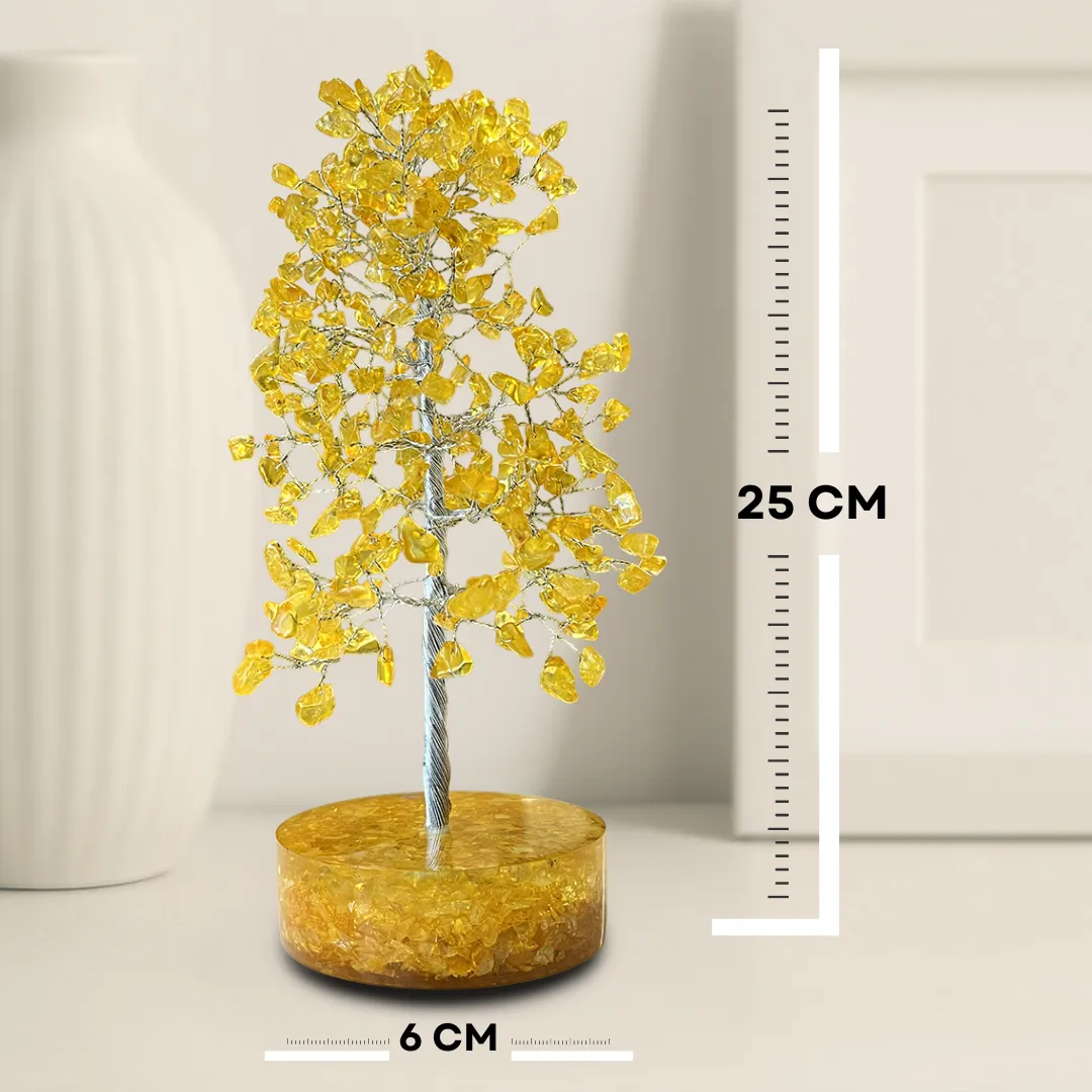 Natural Citrine Crystal Tree 25cm with Orgonite - Image 3