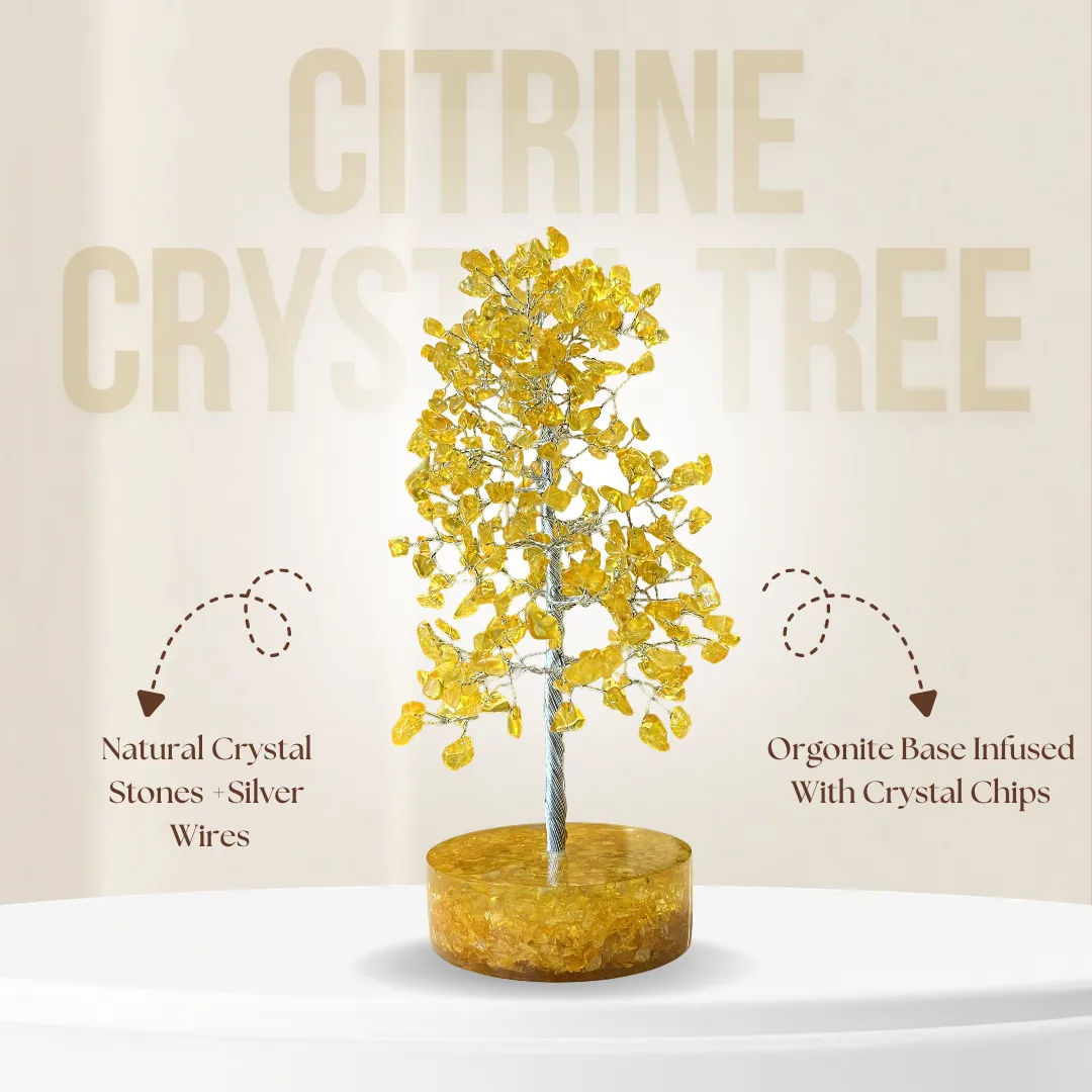 Natural Citrine Crystal Tree 25cm with Orgonite - Image 5