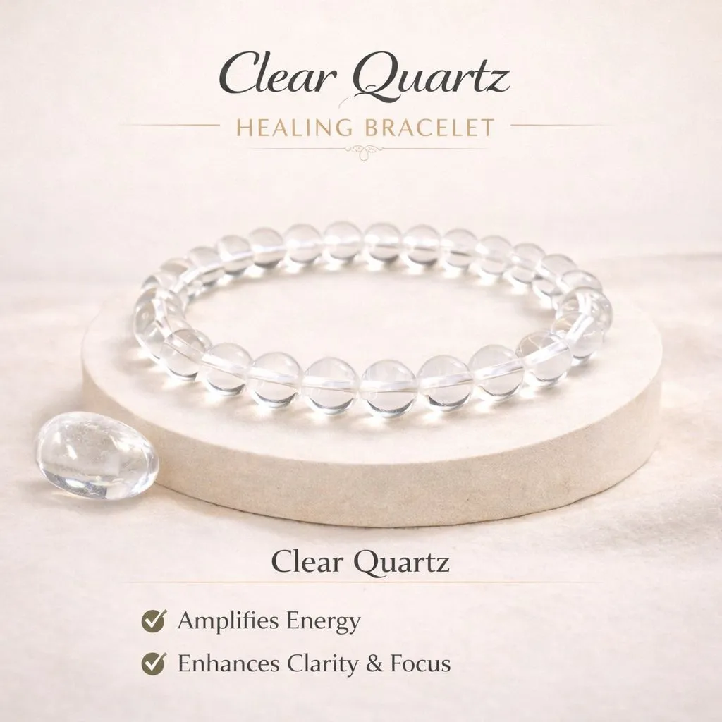 Clear Quartz Crystal Bracelet - Image 3