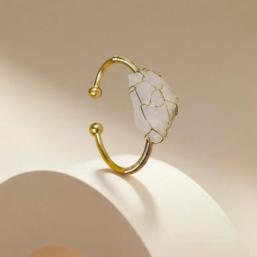Clear Quartz Rough Bracelet | Energy Cleansing & Clarity - Image 3