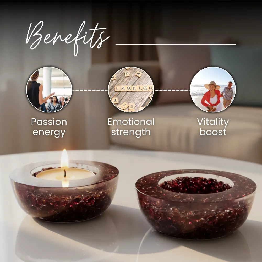 Garnet Tea Light Candle Holder (Set of 2) - Image 3
