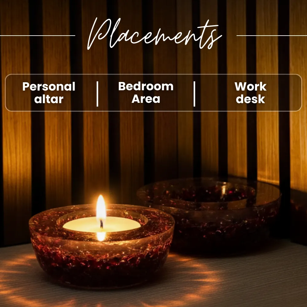Garnet Tea Light Candle Holder (Set of 2) - Image 4