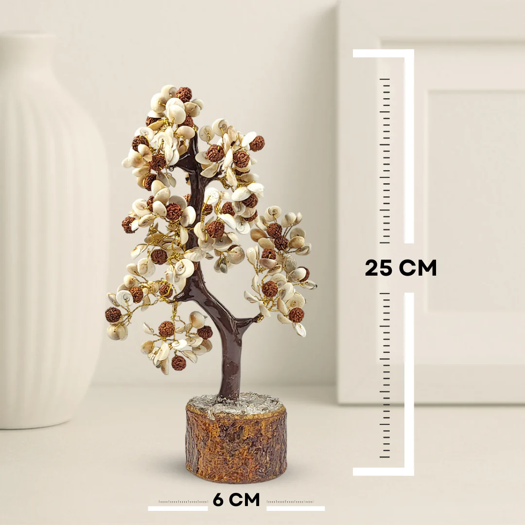Gomti Chakra and Rudraksha Crystal Tree - Image 3