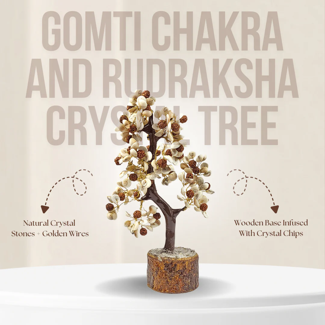 Gomti Chakra and Rudraksha Crystal Tree - Image 6