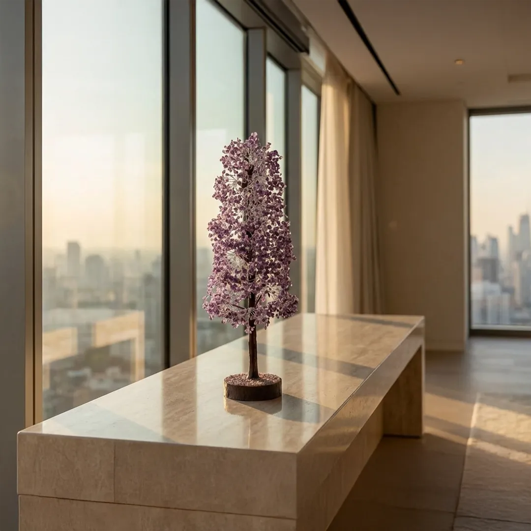 Grand Amethyst Crystal Tree - 5000 Beads (3FT) - Image 4