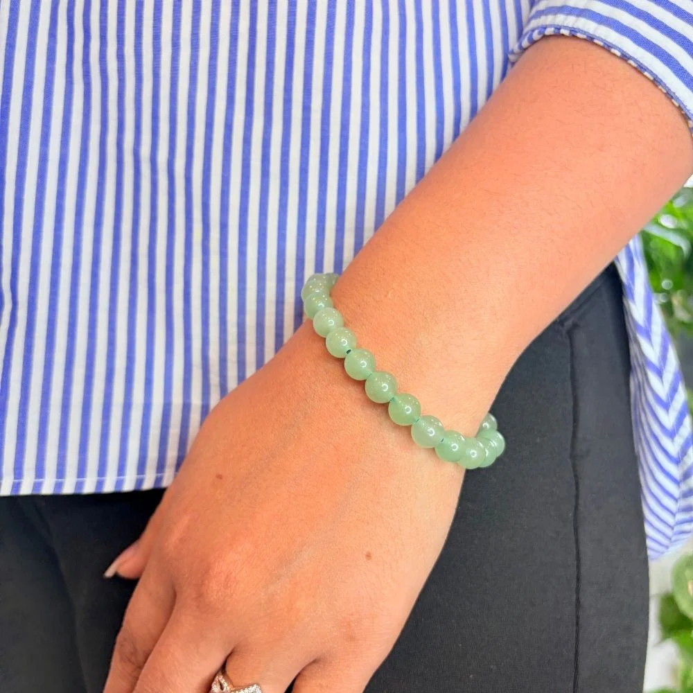 Green Aventurine Crystal Bracelet (8mm Beads) - Image 3