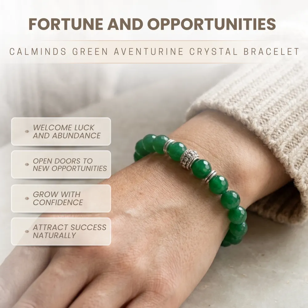 Green Aventurine Healing Bracelet For Fortune & opportunity - (8mm) - Image 3