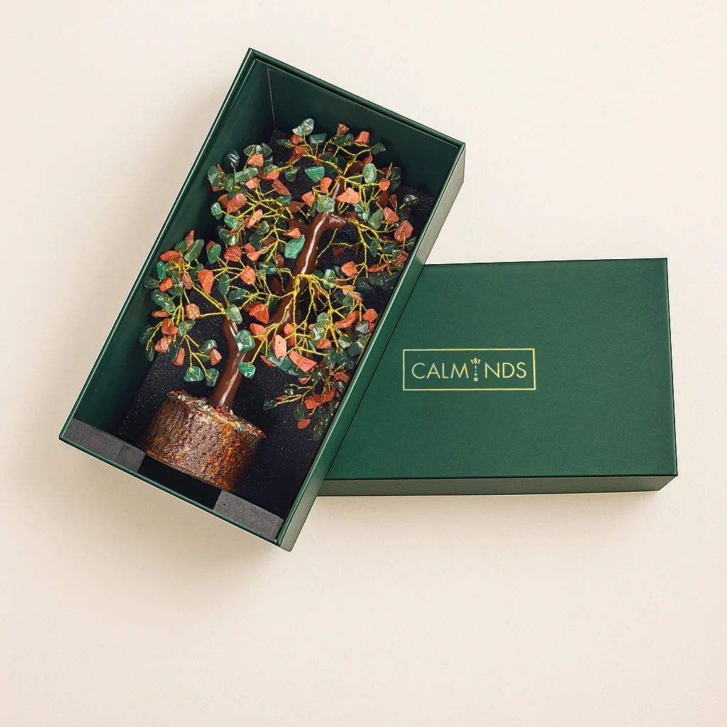 Green Aventurine Red Jasper Crystal Tree - Image 4