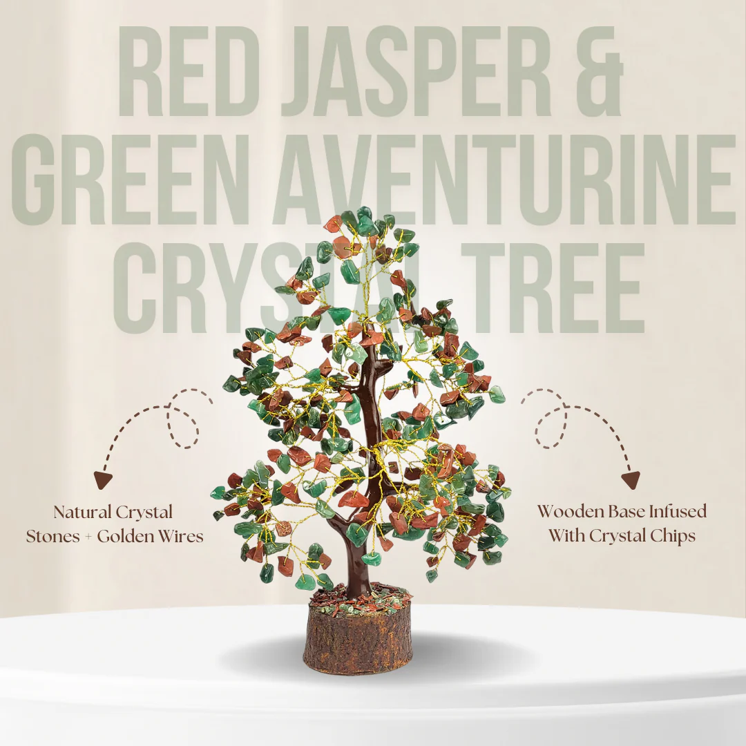 Green Aventurine Red Jasper Crystal Tree - Image 6