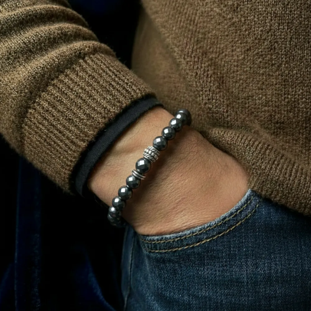 Hematite Bracelet For Protection - (8mm) - Image 4