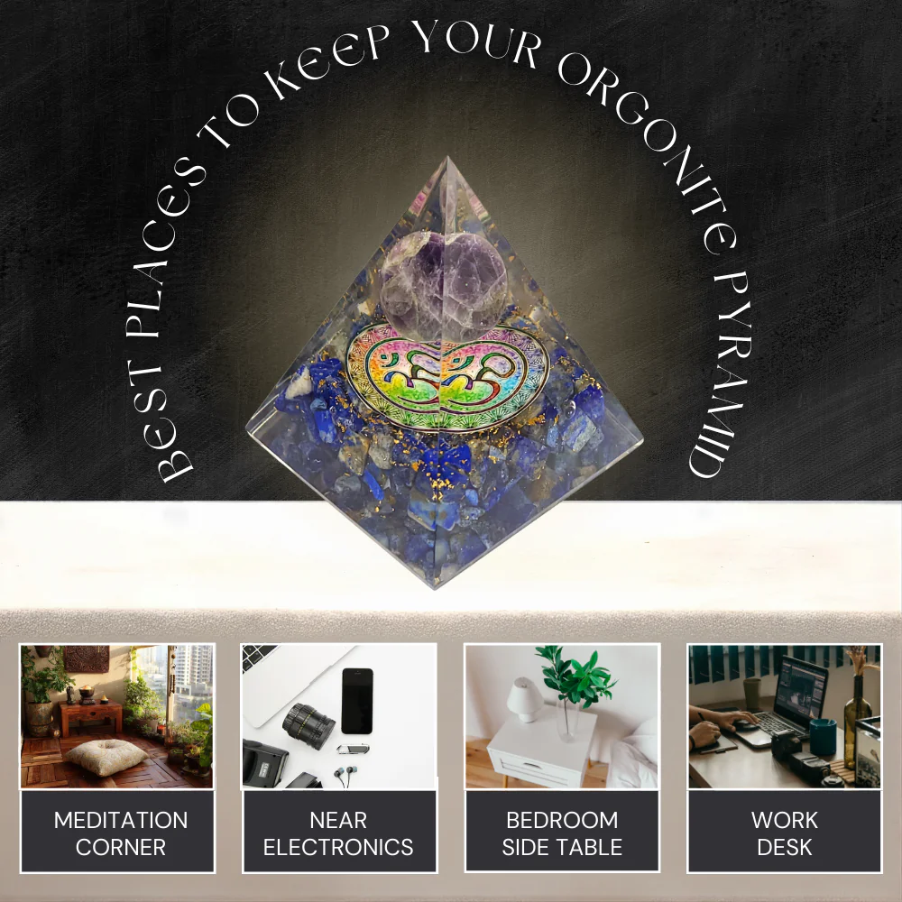 Lapis Lazuli Orgonite Pyramid - Image 4