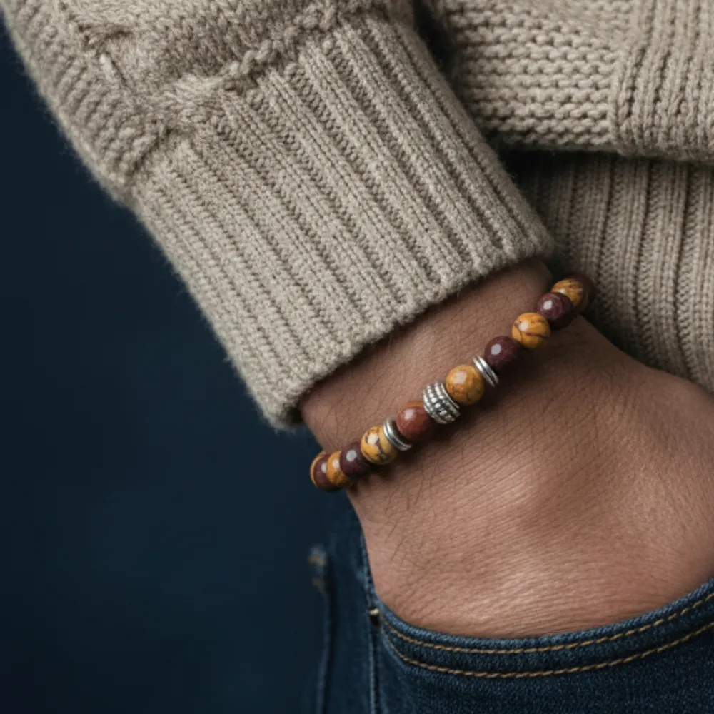 Mookaite Jasper Bracelet For Decision Making - (8mm) - Image 4