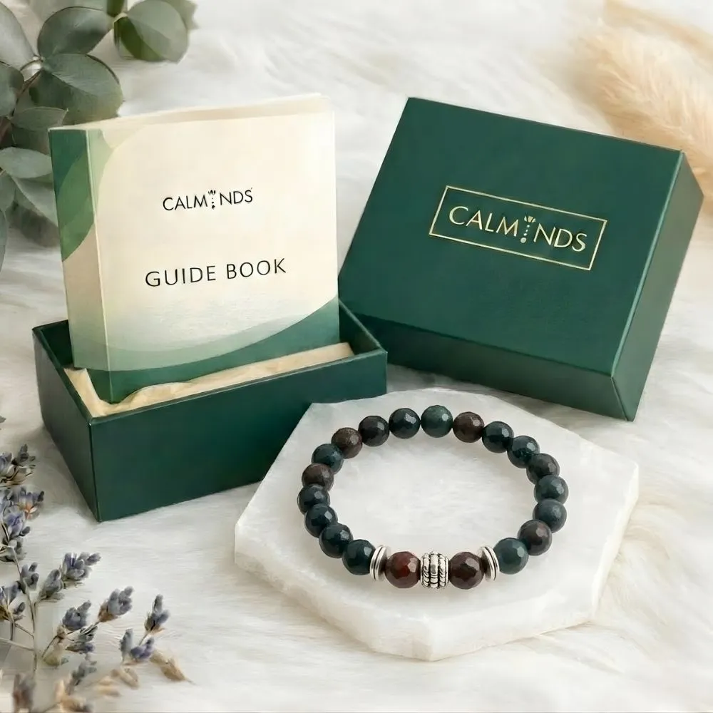 Natural Bloodstone Bracelet For Detoxification - (8mm) - Image 2