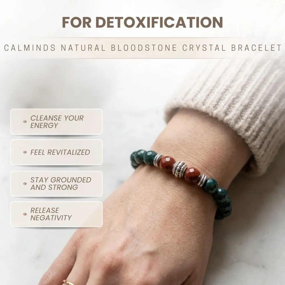 Natural Bloodstone Bracelet For Detoxification - (8mm) - Image 3