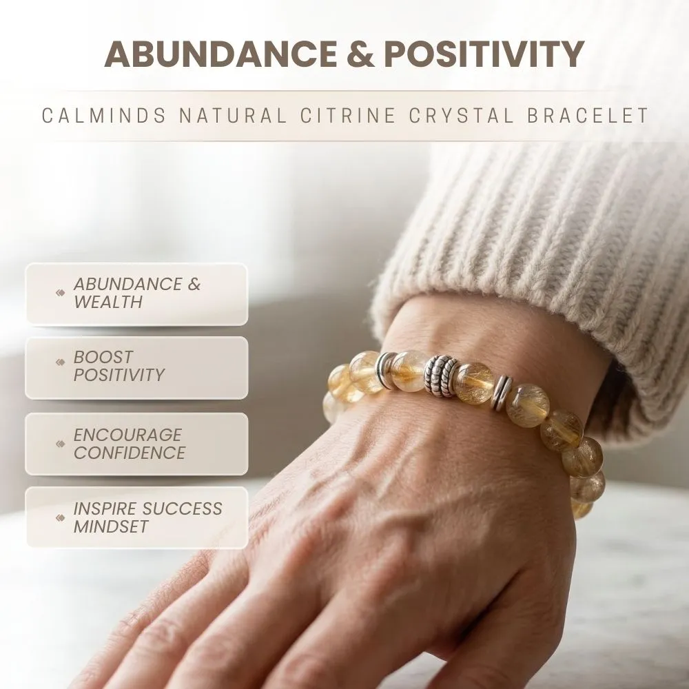 Natural Citrine Bracelet For Success & Financial Growth - (8mm) - Image 3