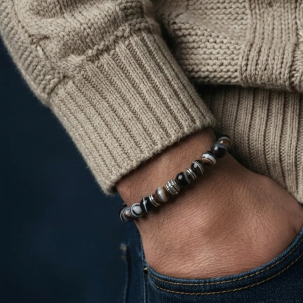 Natural Hakik Sulemani Bracelet For Protection - (8mm) - Image 10