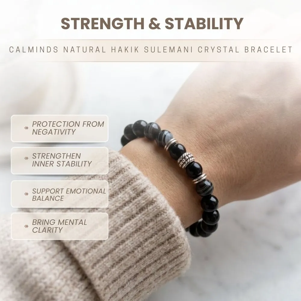 Natural Hakik Sulemani Bracelet For Protection - (8mm) - Image 3