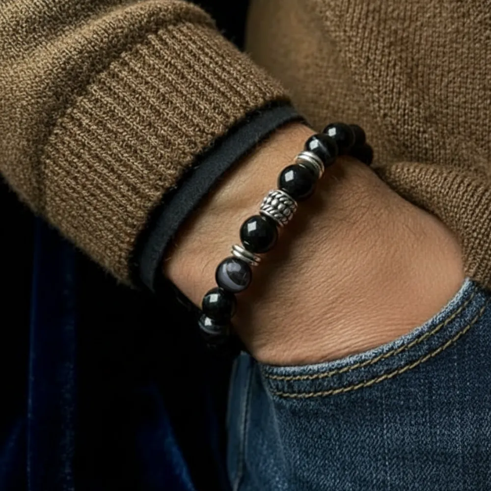 Natural Hakik Sulemani Bracelet For Protection - (8mm) - Image 4