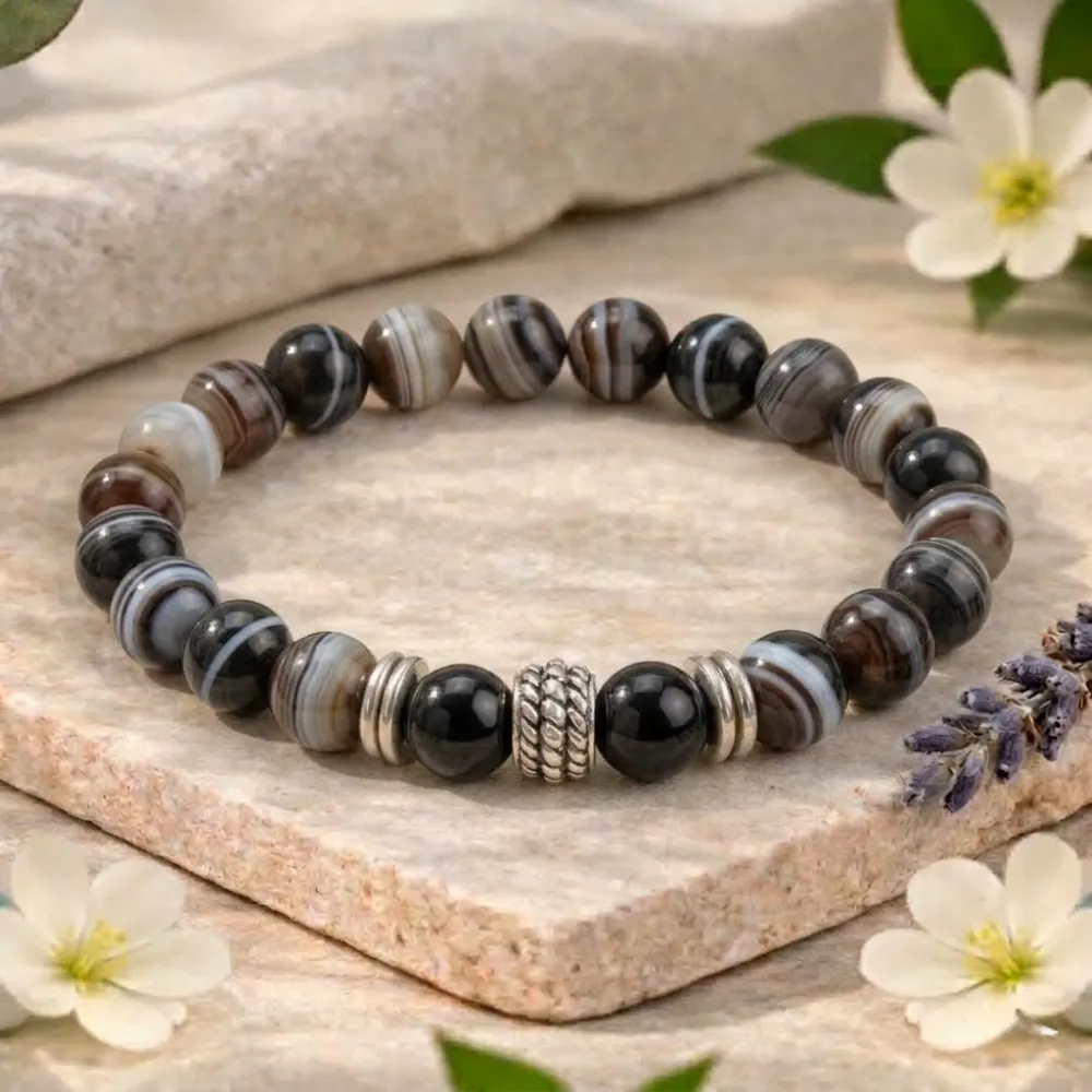 Natural Hakik Sulemani Bracelet For Protection - (8mm) - Image 7