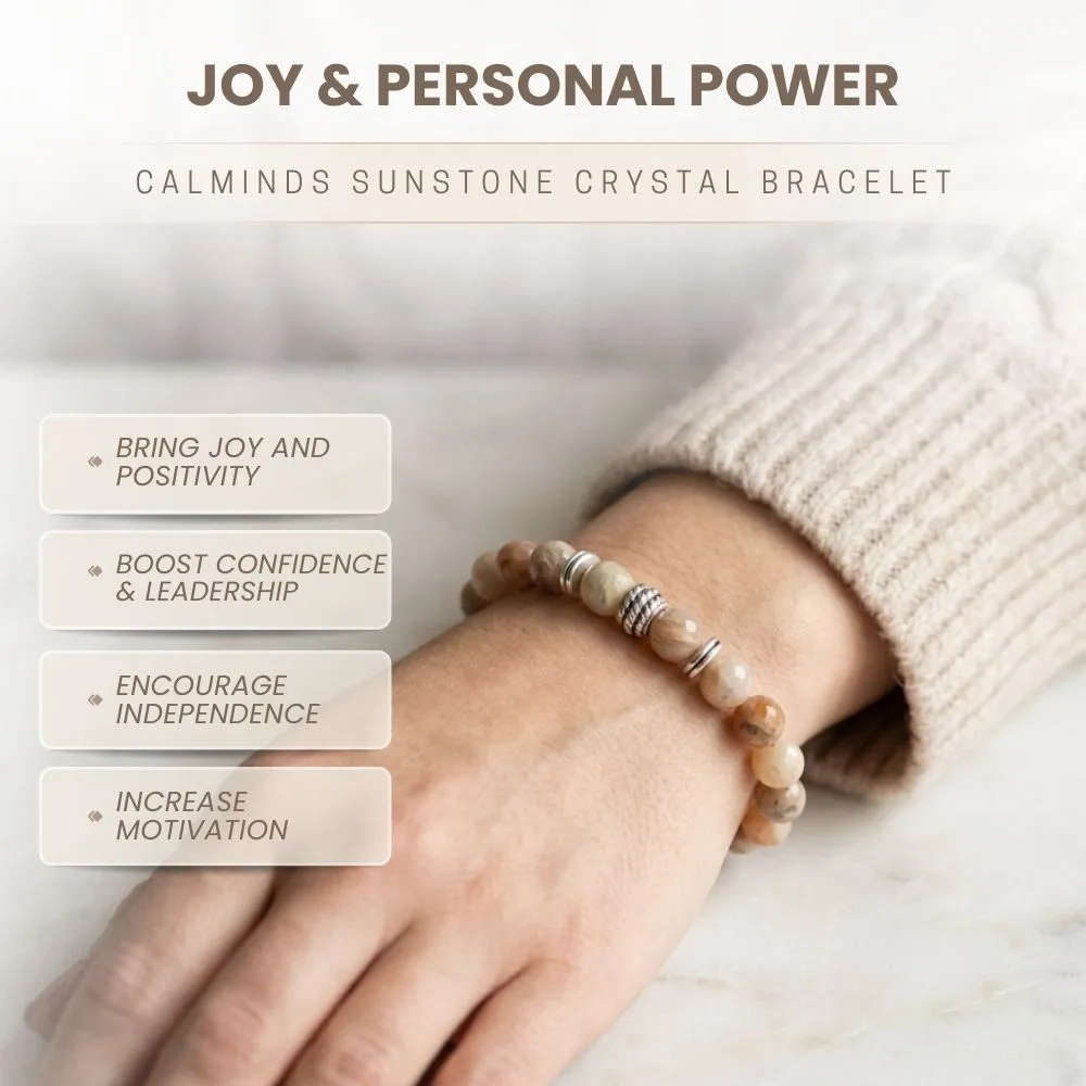 Natural Sunstone Bracelet For Leadership & Power - (8mm) - Image 3