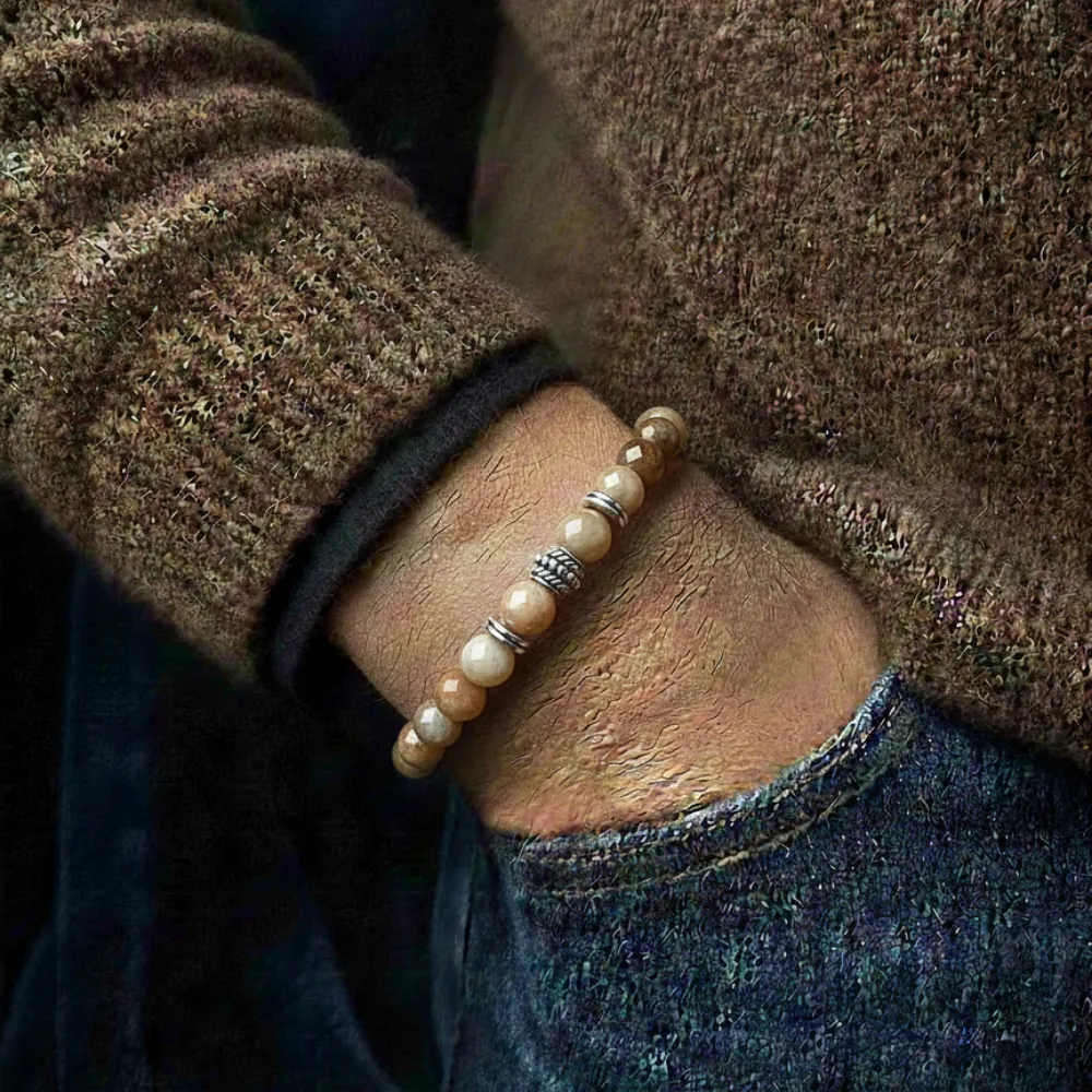 Natural Sunstone Bracelet For Leadership & Power - (8mm) - Image 4
