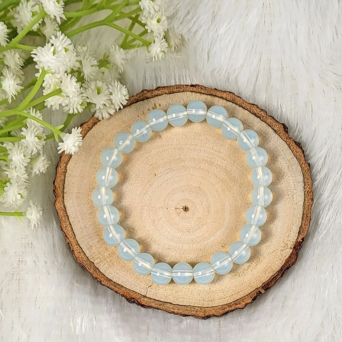 Opalite Healing Crystal Bracelet For Spiritual Growth - (8mm)
