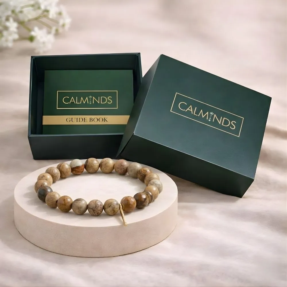 Natural Picture Jasper Bracelet | Grounding & Stability Crystal - Image 2