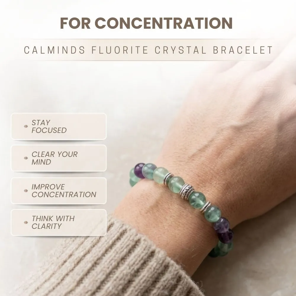 Fluorite Healing Bracelet For Concentration - (8mm) - Image 3
