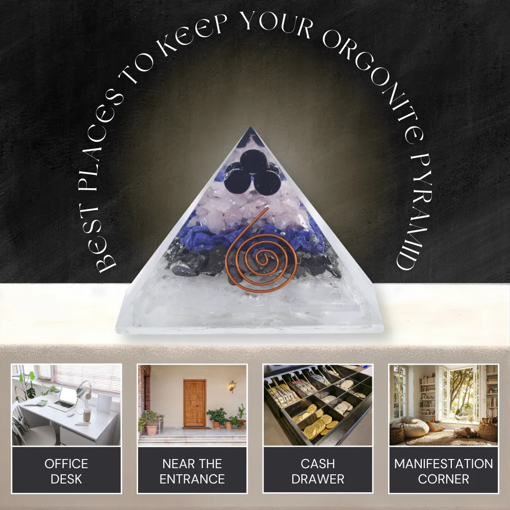 Prosperity Magnet Orgonite Pyramid | Abundance Energy Pyramid - Image 5