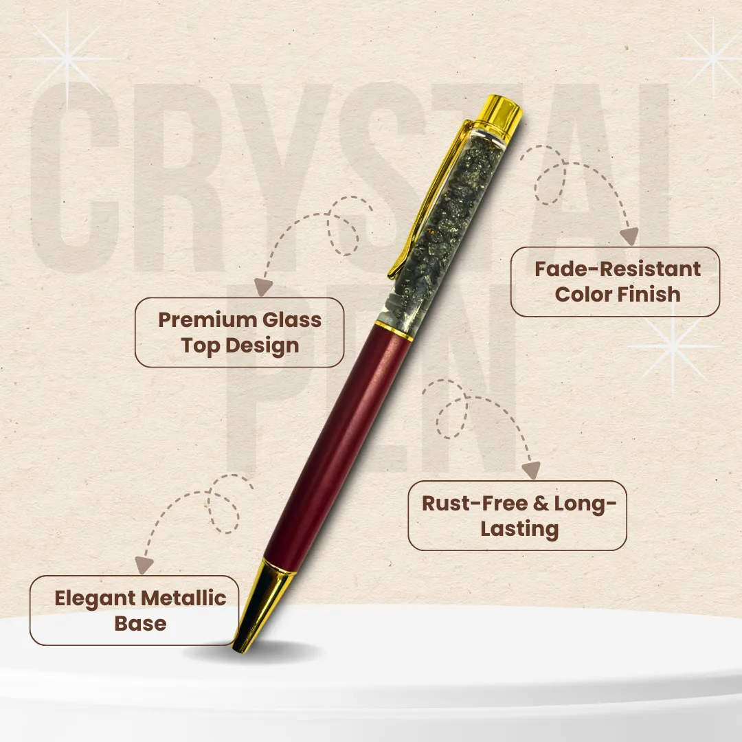 Pyrite Crystal Ball Pen | Wine Edition - Image 3