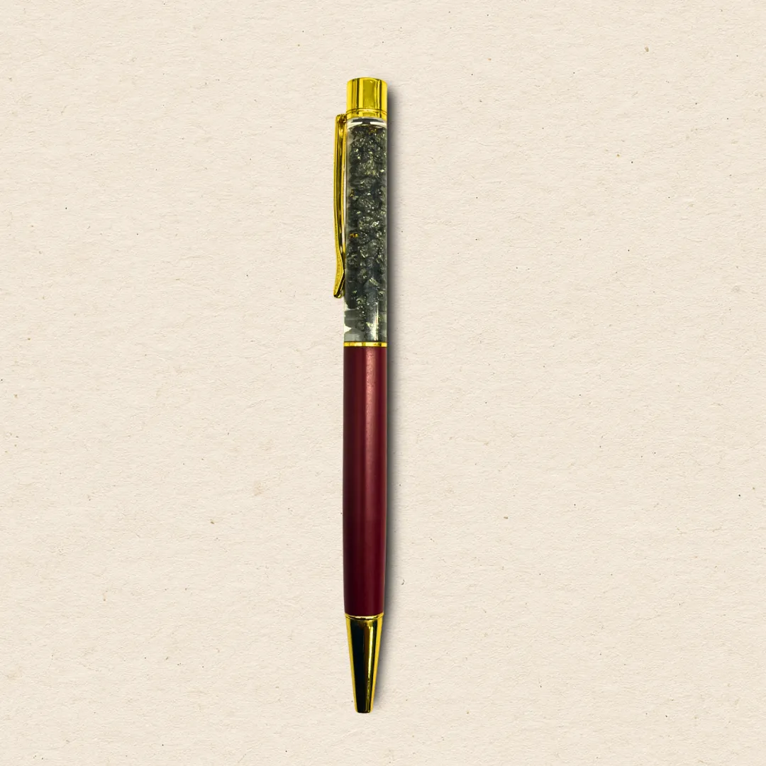 Pyrite Crystal Ball Pen | Wine Edition - Image 5