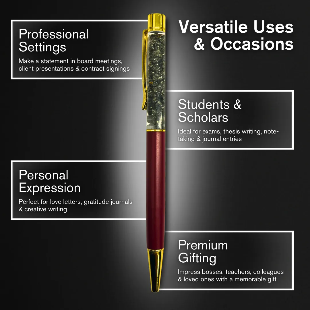Pyrite Crystal Ball Pen | Wine Edition - Image 6