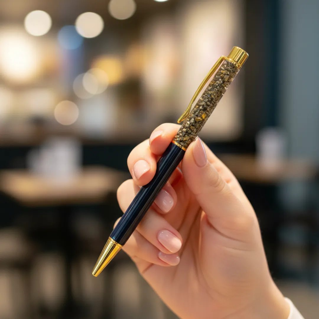 Pyrite Crystal Ball Pen | Black Edition