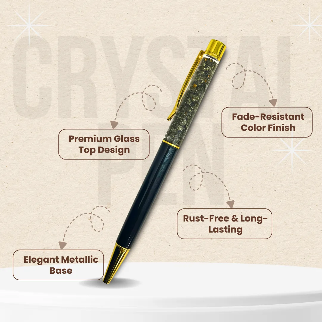 Pyrite Crystal Ball Pen | Black Edition - Image 3