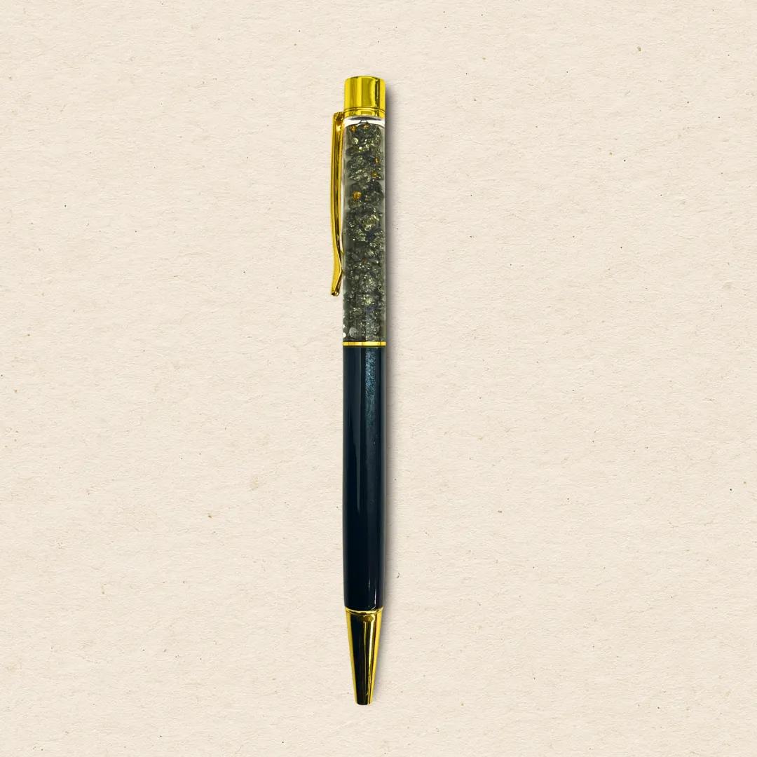 Pyrite Crystal Ball Pen | Black Edition - Image 4