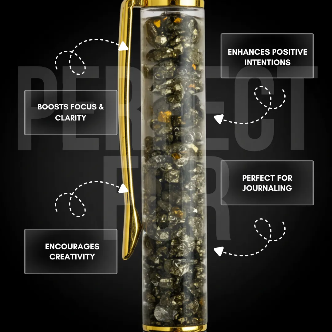 Pyrite Crystal Ball Pen | Green Edition - Image 5