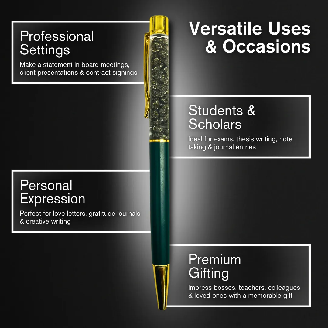 Pyrite Crystal Ball Pen | Green Edition - Image 6