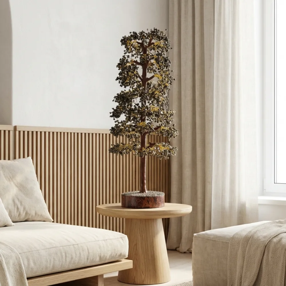 Pyrite Wealth Tree 3 FT (5000 Beads) | Certified Luxury Crystal - Image 2