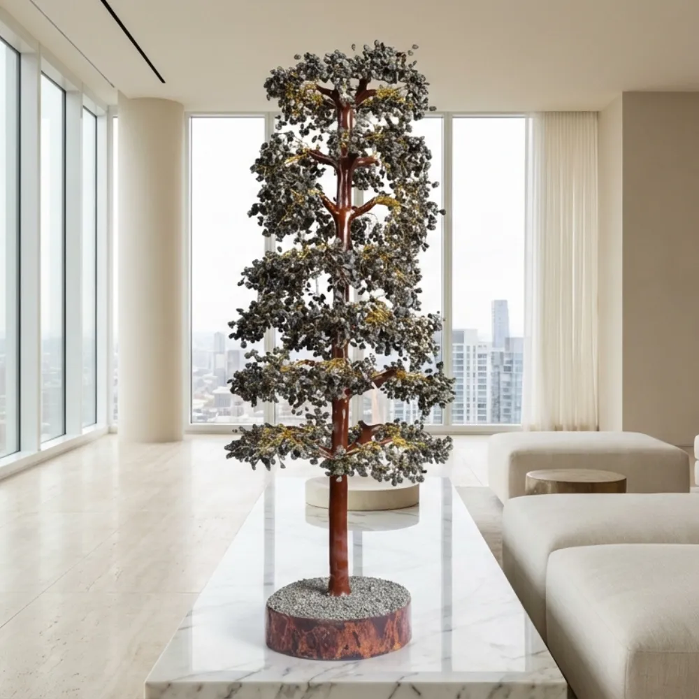 Pyrite Wealth Tree 3 FT (5000 Beads) | Certified Luxury Crystal - Image 4