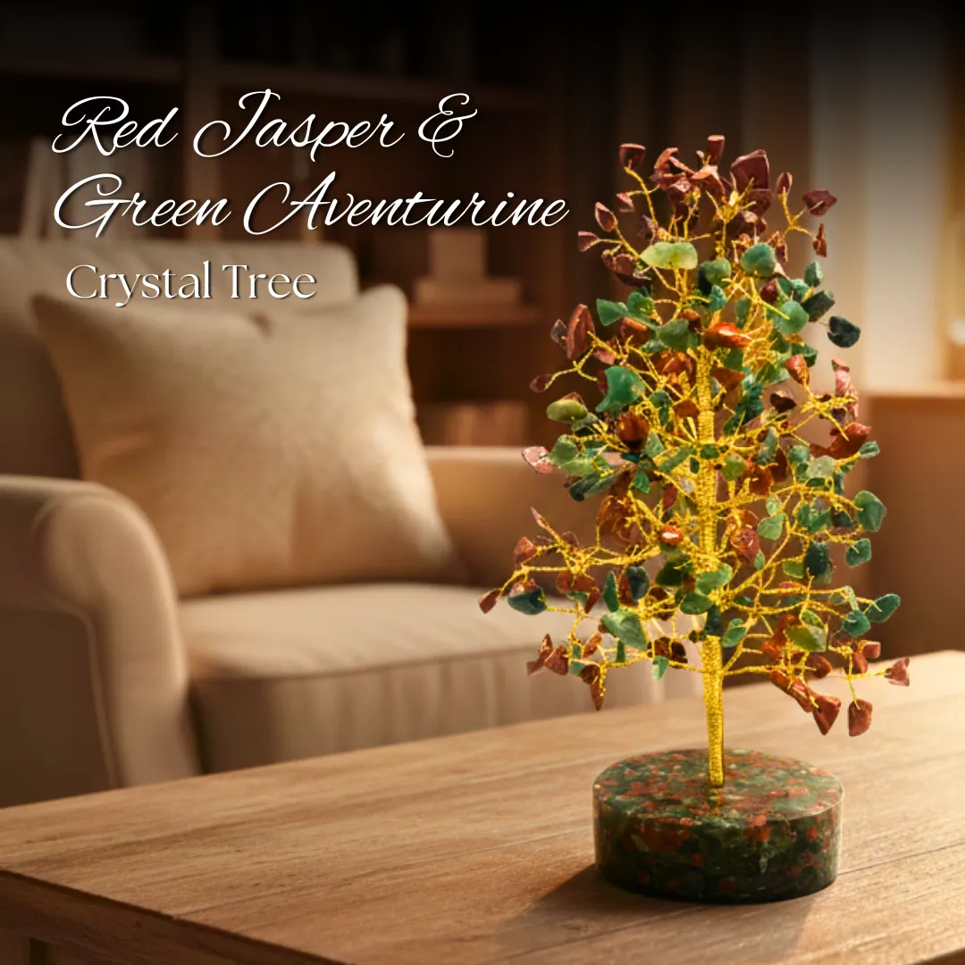 Red–Green Crystal Tree with Orgonite Base - Image 4