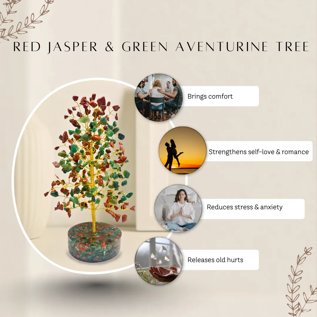 Red–Green Crystal Tree with Orgonite Base - Image 5